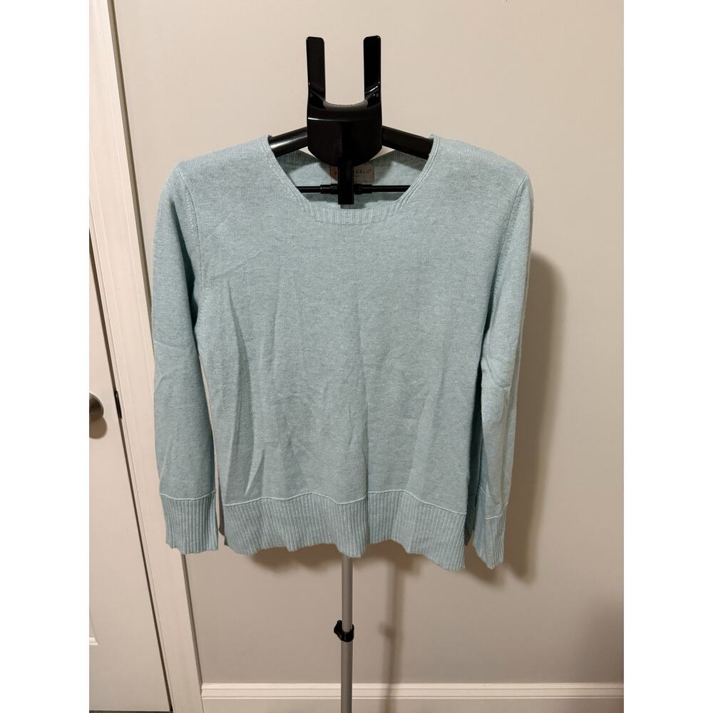 Bianco & Blu Women's Cashmere Wool Silk Blend Sweater Sz Large